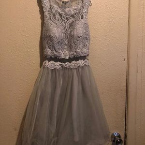 Silver Homecoming dress